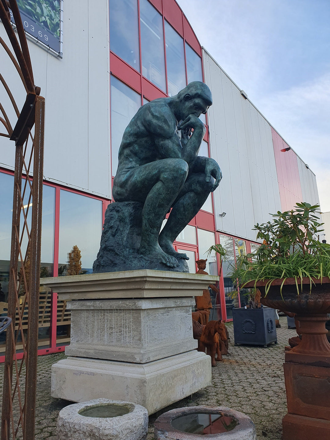 Lifesize Bronze Sculpture of The Thinker by Rodin Bronze Outdoor Sculpture Thinking Male Auguste Rodin Contemporary Art Statue The Thinker