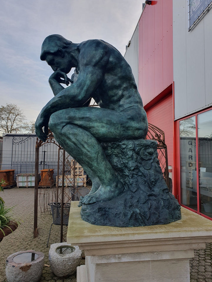 Lifesize Bronze Sculpture of The Thinker by Rodin Bronze Outdoor Sculpture Thinking Male Auguste Rodin Contemporary Art Statue The Thinker