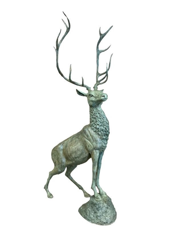 Bronze Deer Sculpture Animal Art Statue Bronze Wildlife Statue Outdoor Deer Sculpture Hunting Decoration Bronze Stag Statue Garden Sculpture