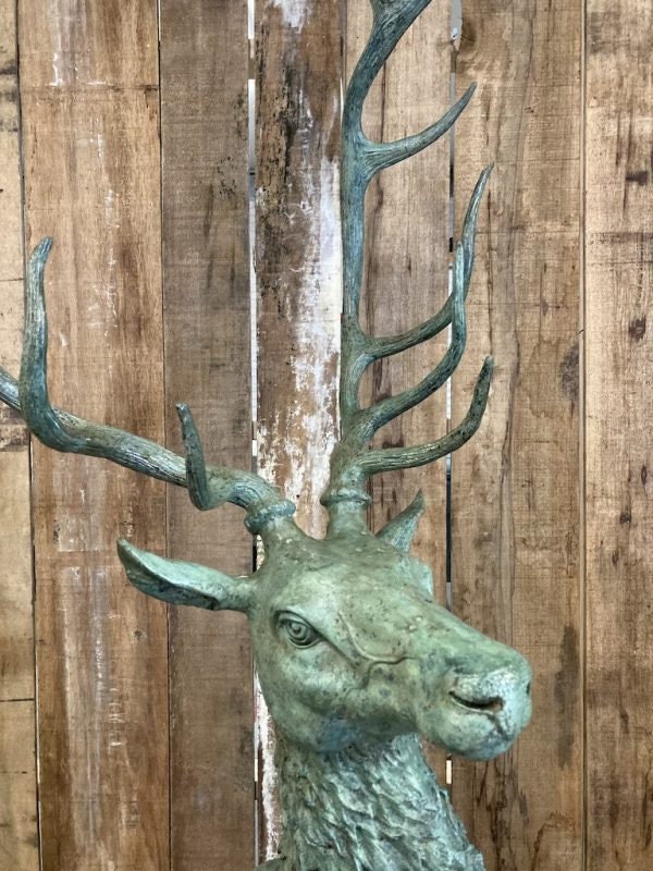 Bronze Deer Sculpture Animal Art Statue Bronze Wildlife Statue Outdoor Deer Sculpture Hunting Decoration Bronze Stag Statue Garden Sculpture