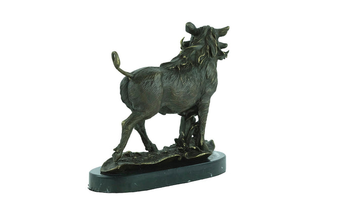 Bronze Warthog Sculpture Hunting Decoration Animal Art Statue Bronze Wild Boar Sculpture Hunting Sculpture Wildlife Bronze Statue Animal Art