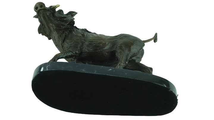 Bronze Warthog Sculpture Hunting Decoration Animal Art Statue Bronze Wild Boar Sculpture Hunting Sculpture Wildlife Bronze Statue Animal Art