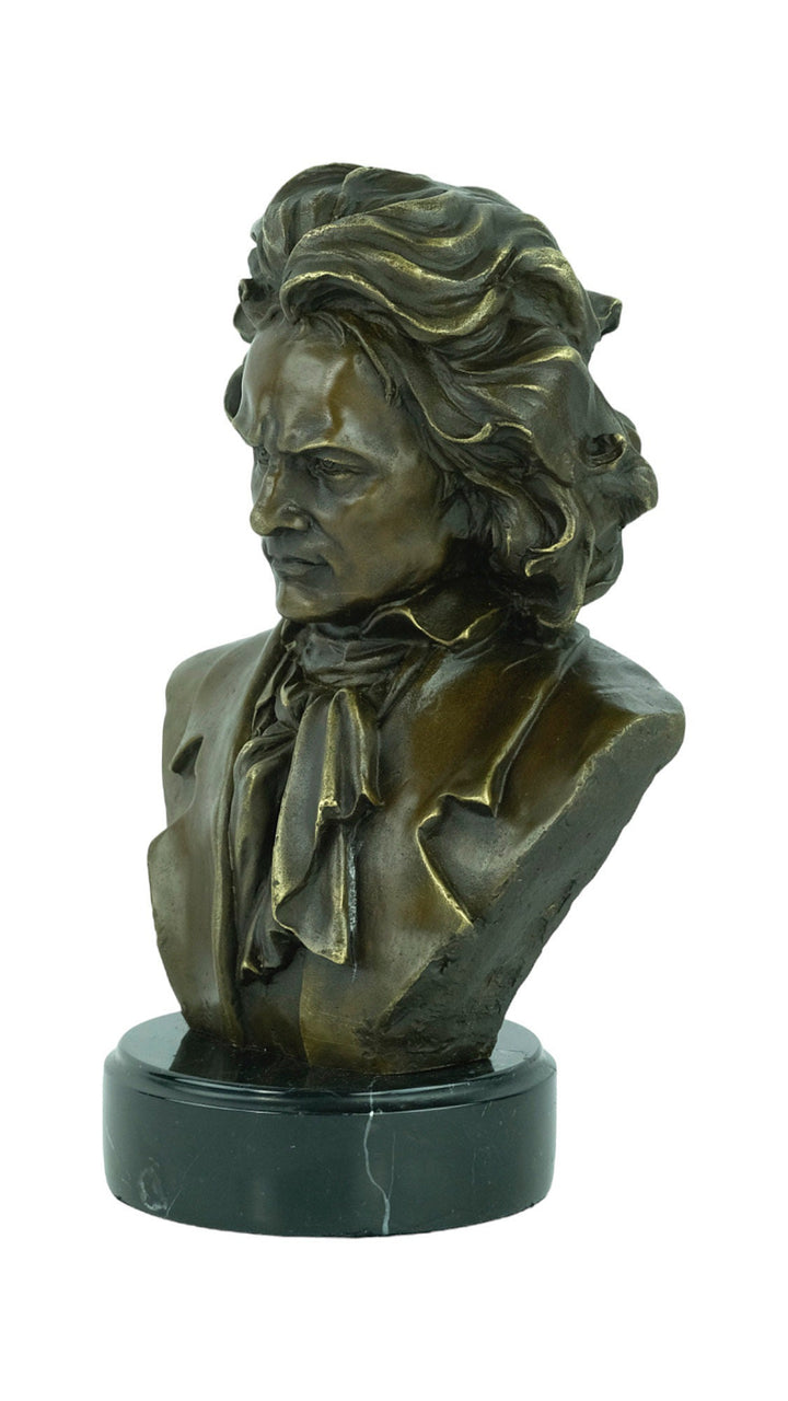 Bronze Beethoven Bust Ludwig von Beethoven Composer Sculpture Classic Music Lovers Gift Beethoven Decoration Bronze Sculpture of Beethoven