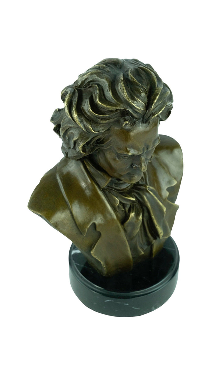 Bronze Beethoven Bust Ludwig von Beethoven Composer Sculpture Classic Music Lovers Gift Beethoven Decoration Bronze Sculpture of Beethoven