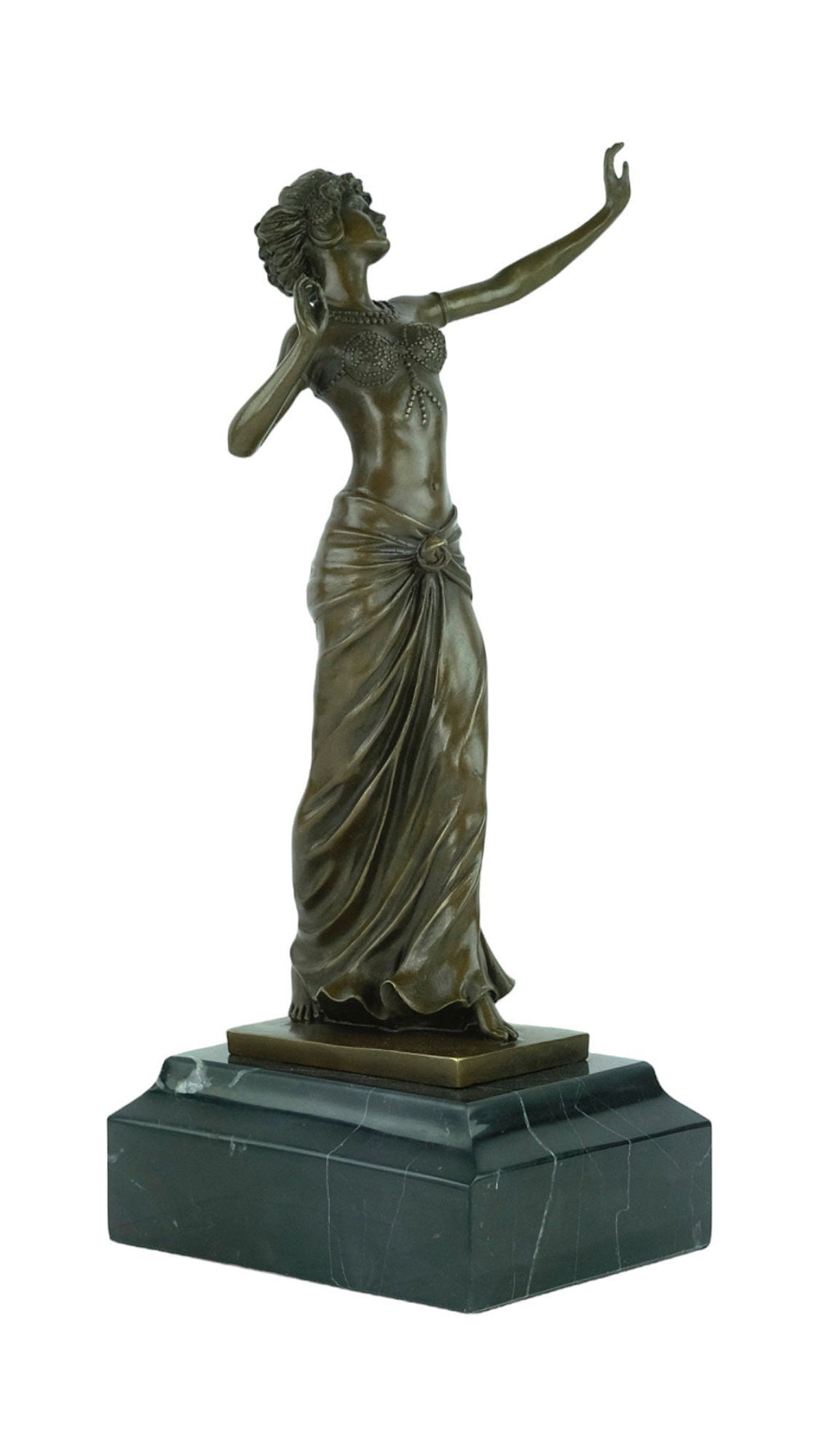 Bronze Dancer Sculpture in Art Deco Style Female Dancer Statue Salome Dancer Bronze Sculpture Bronze Female Statue Art Statue in Bronze