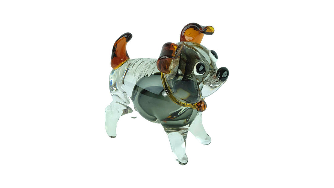 Glass Dog Sculpture in Murano Style Italian Design Statue Dog Lovers Gift Animal Art Figurine Glass Dog Figurine Dog Decoration Animal Art