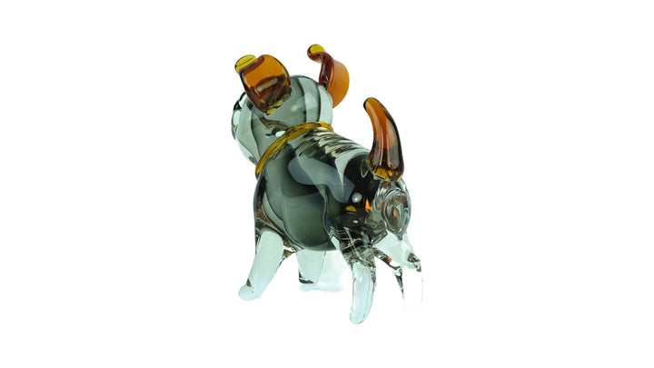 Glass Dog Sculpture in Murano Style Italian Design Statue Dog Lovers Gift Animal Art Figurine Glass Dog Figurine Dog Decoration Animal Art