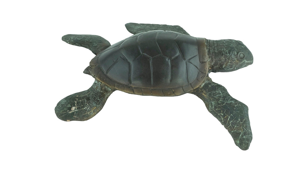Bronze Sculpture of a Turtle Nautical Decor Animal Art Statue Bronze Turtle Statue Bronze Animal Statue Sealife Decoration Turtle Gift