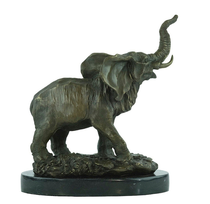 Bronze Elephant Sculpture Trumpeting Elephant Statue Bronze Wildlife Sculpture Elephant Lovers Gift Animal Sculpture African Animal Decor