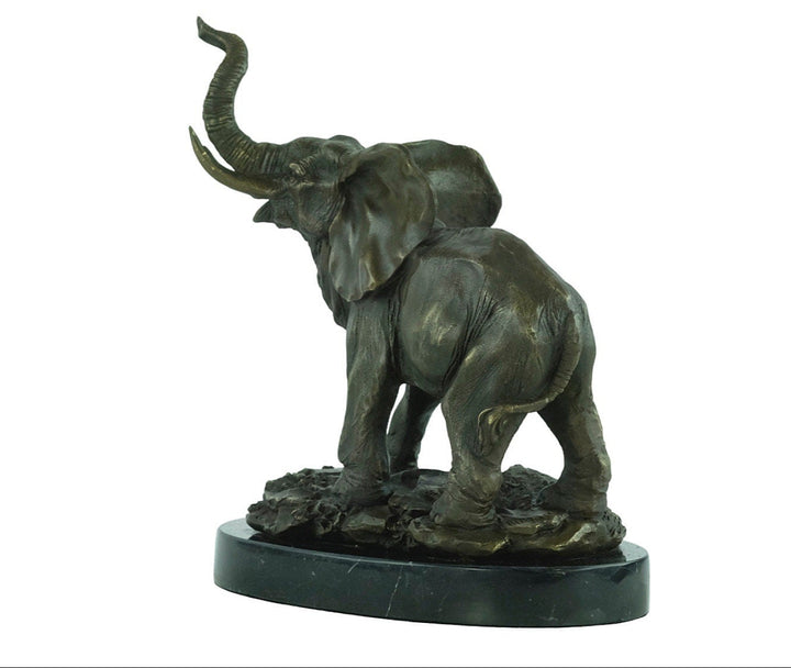 Bronze Elephant Sculpture Trumpeting Elephant Statue Bronze Wildlife Sculpture Elephant Lovers Gift Animal Sculpture African Animal Decor