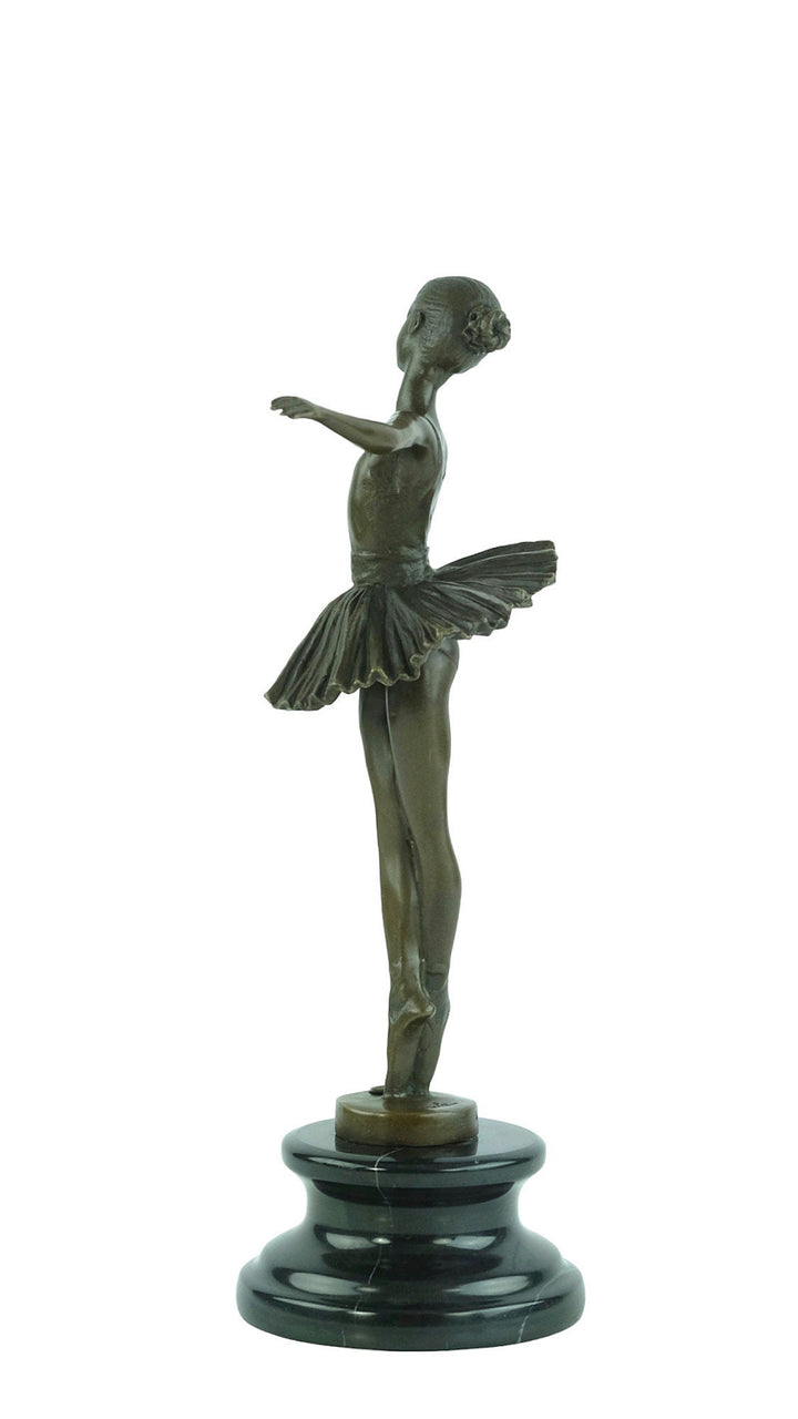 Bronze Ballerina Sculpture Young Ballerina Standing Tiptoe by Milo Ballerina Lovers Gift Contemporary Art Statue Dancer Gift Ballerina Decor