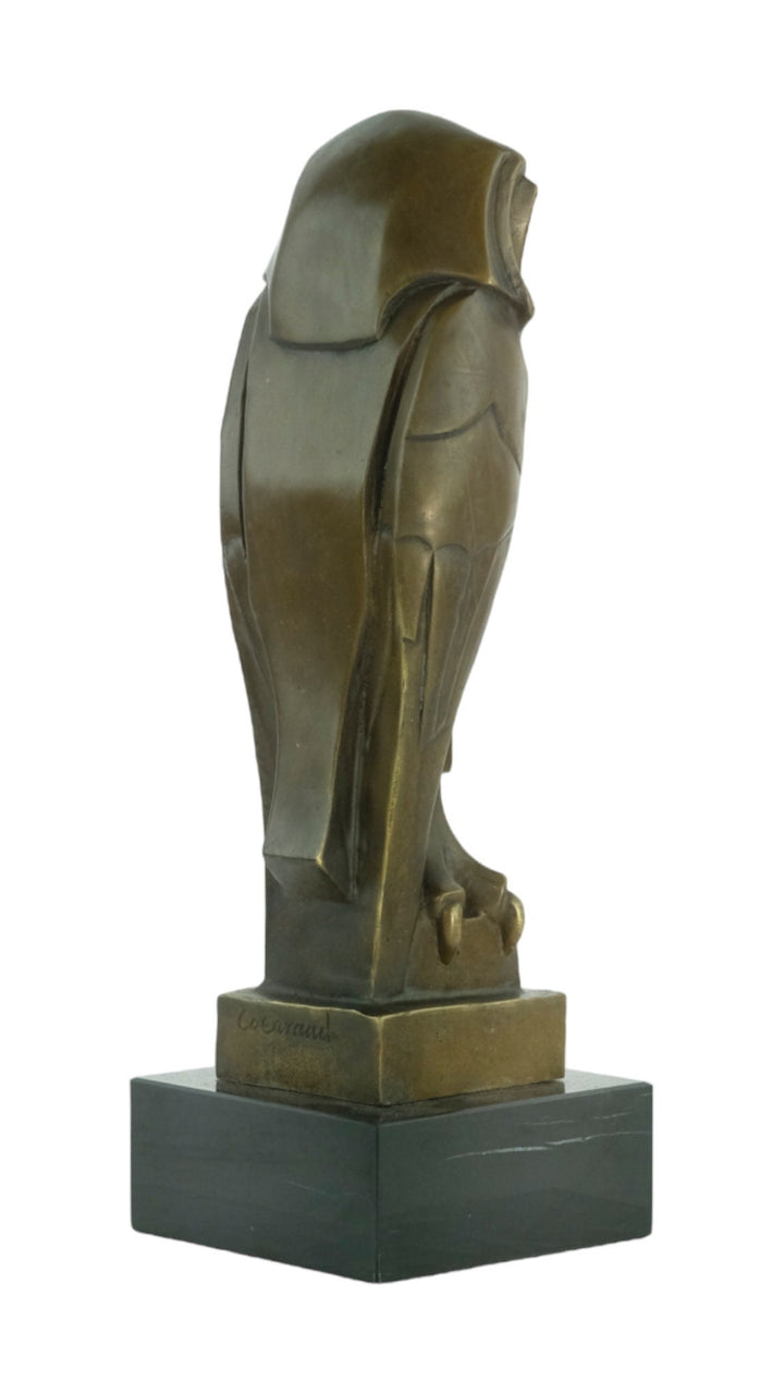 Bronze Owl Sculpture in Art Deco Style Inspired by Johan Coenraad Altorf Bronze Art Statue Animal Sculpture Owl Lovers Gift Owl Decoration