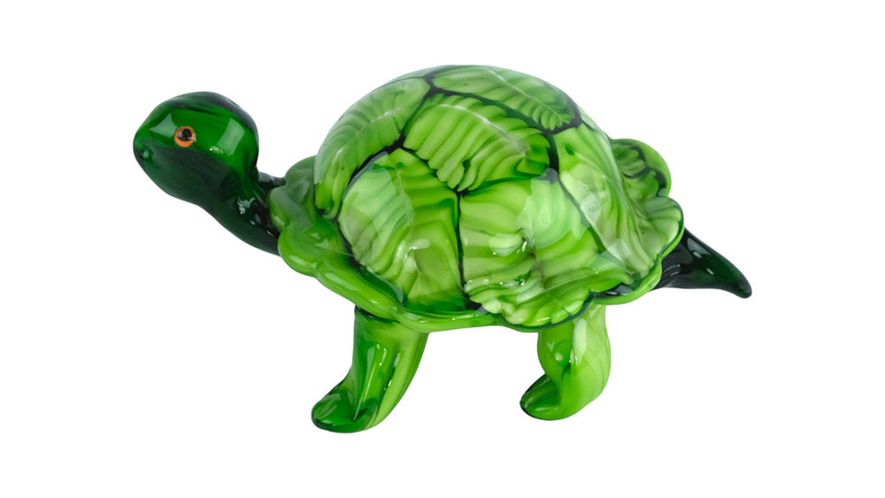 Glass Tortoise Sculpture in Murano Style Animal Art Statue Glass Design Figurine Tortoise Lovers Gift Tortoise Decoration Animal Sculpture