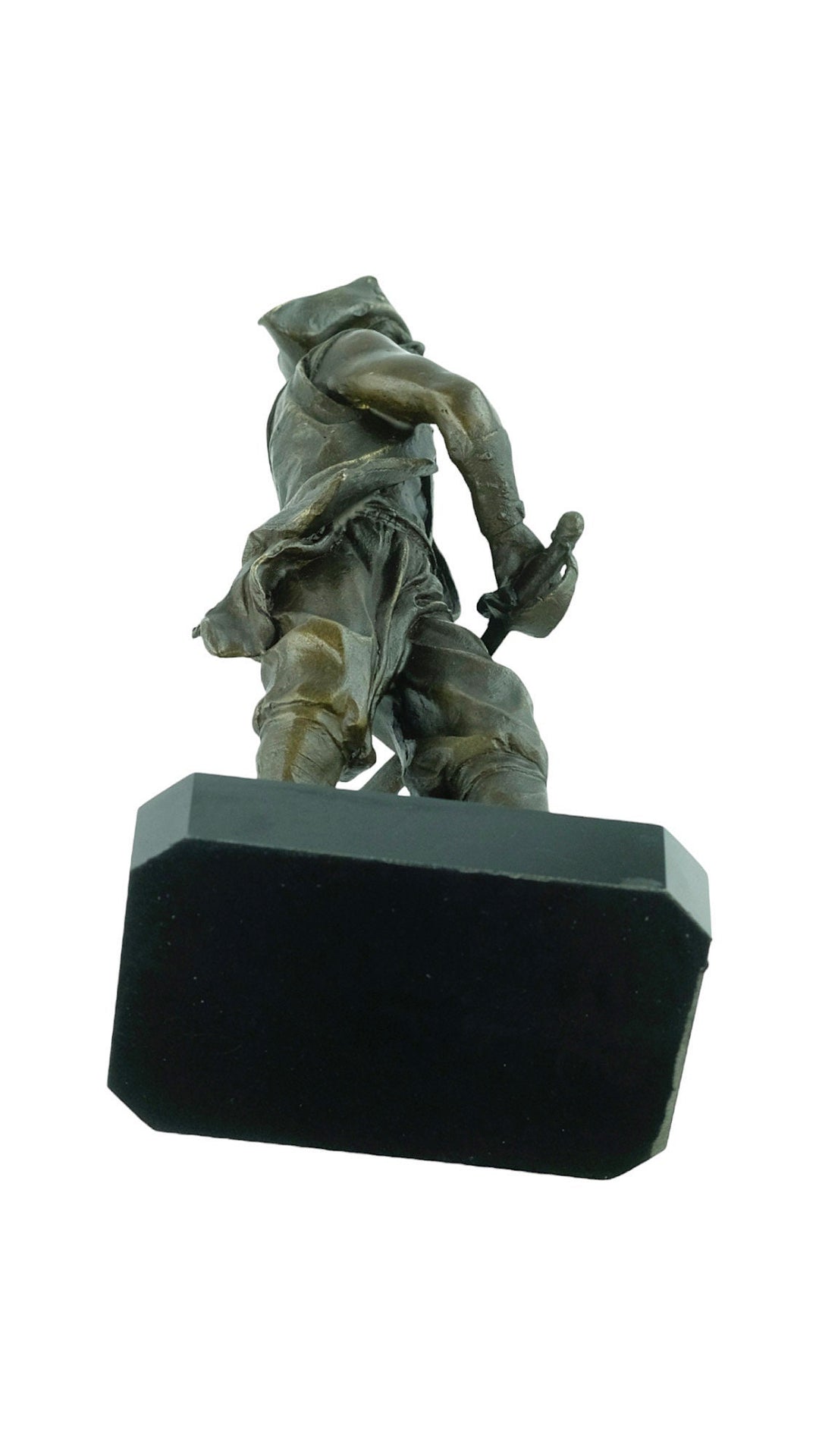 Bronze Sculpture of a Pirate with Treasure Chest and Sword Pirate Lovers Gift Pirate Decoration Bronze Art Statue Bronze Pirate Sculpture