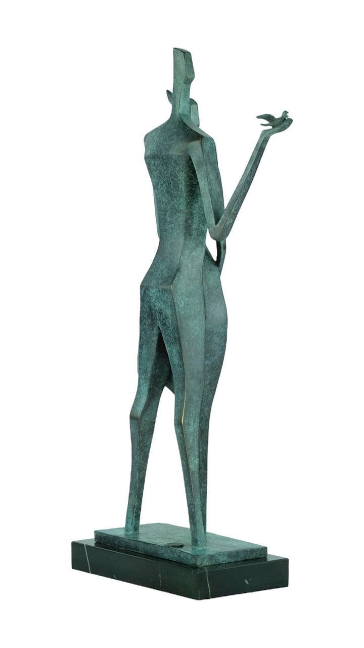 Modern Bronze Couple Sculpture Contemporary Art Statue Abstract Couple Statue Wedding Gift Male and Female Sculpture Cubist Sculpture Love