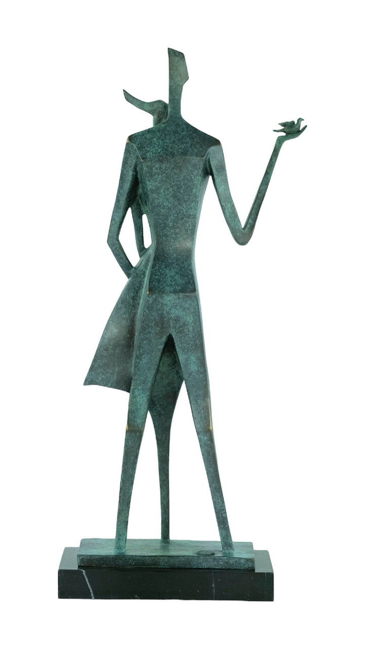 Modern Bronze Couple Sculpture Contemporary Art Statue Abstract Couple Statue Wedding Gift Male and Female Sculpture Cubist Sculpture Love