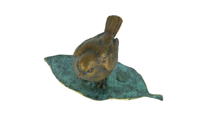 Bronze Sparrow Sculpture Modern Animal Statue Bird Lovers Gift Bronze Bird Figurine Animal Art Bronze Animal Sculpture Sparrow Lovers Gift