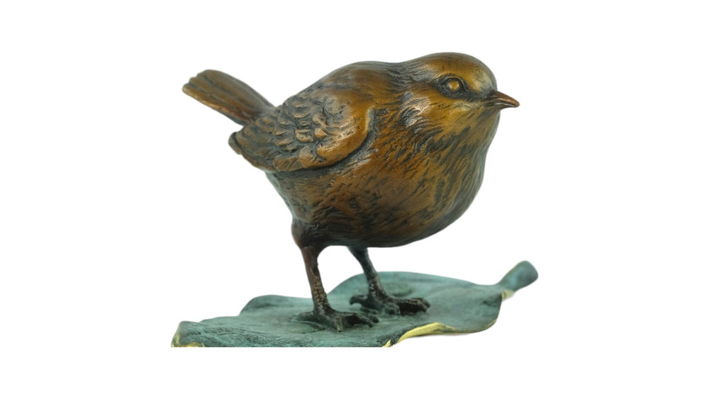 Bronze Sparrow Sculpture Modern Animal Statue Bird Lovers Gift Bronze Bird Figurine Animal Art Bronze Animal Sculpture Sparrow Lovers Gift