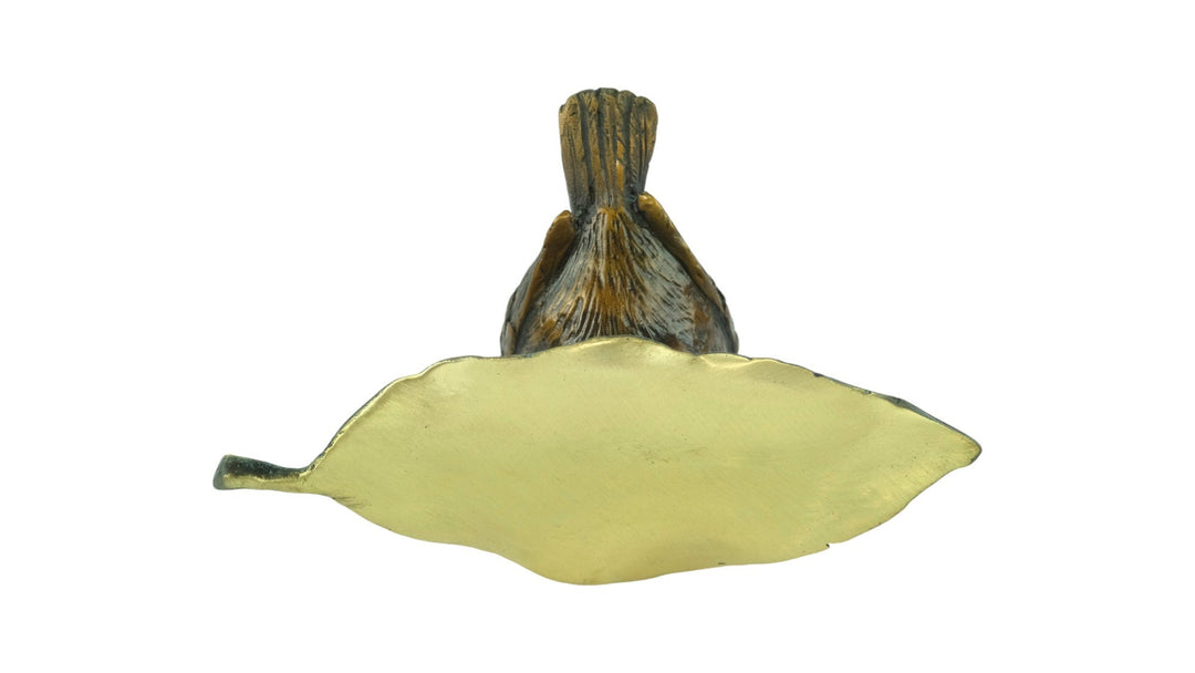 Bronze Sparrow Sculpture Modern Animal Statue Bird Lovers Gift Bronze Bird Figurine Animal Art Bronze Animal Sculpture Sparrow Lovers Gift