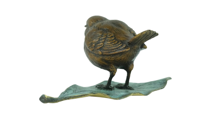 Bronze Sparrow Sculpture Modern Animal Statue Bird Lovers Gift Bronze Bird Figurine Animal Art Bronze Animal Sculpture Sparrow Lovers Gift