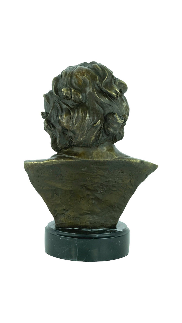 Bronze Beethoven Bust Ludwig von Beethoven Composer Sculpture Classic Music Lovers Gift Beethoven Decoration Bronze Sculpture of Beethoven