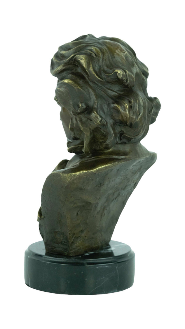 Bronze Beethoven Bust Ludwig von Beethoven Composer Sculpture Classic Music Lovers Gift Beethoven Decoration Bronze Sculpture of Beethoven