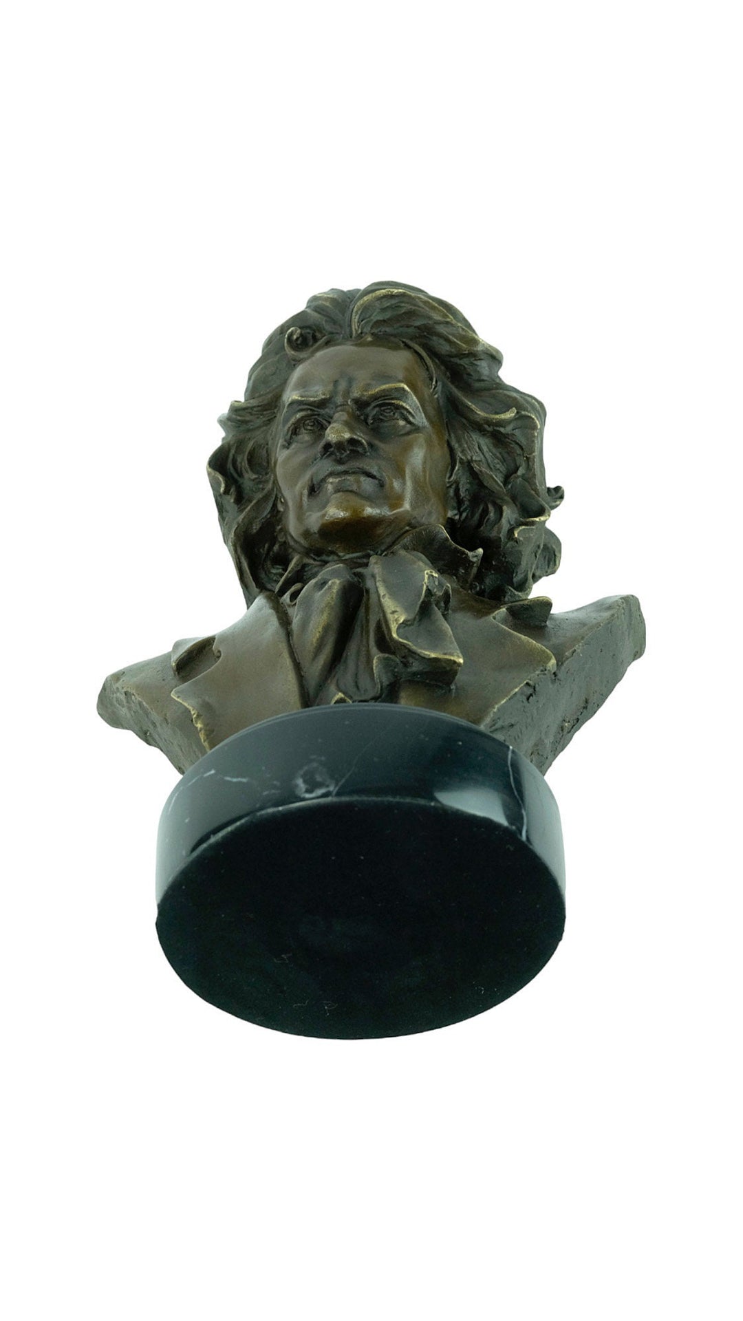 Bronze Beethoven Bust Ludwig von Beethoven Composer Sculpture Classic Music Lovers Gift Beethoven Decoration Bronze Sculpture of Beethoven