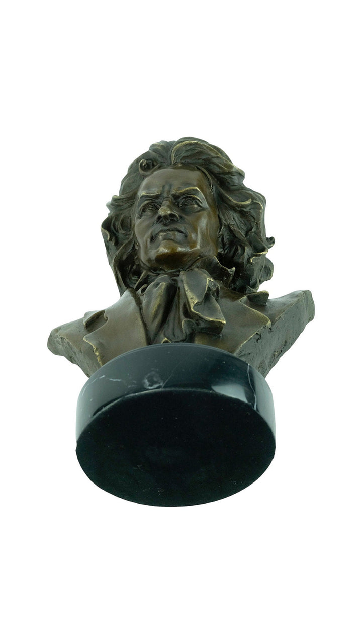 Bronze Beethoven Bust Ludwig von Beethoven Composer Sculpture Classic Music Lovers Gift Beethoven Decoration Bronze Sculpture of Beethoven