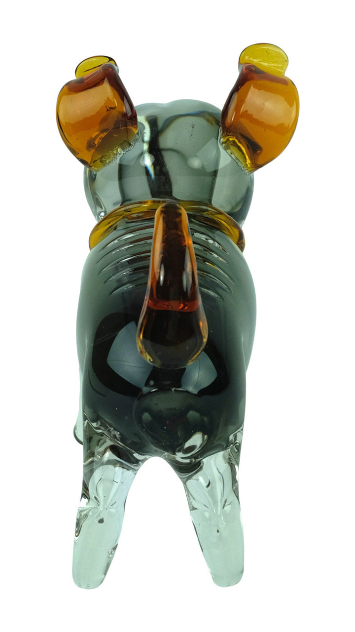 Glass Dog Sculpture in Murano Style Italian Design Statue Dog Lovers Gift Animal Art Figurine Glass Dog Figurine Dog Decoration Animal Art