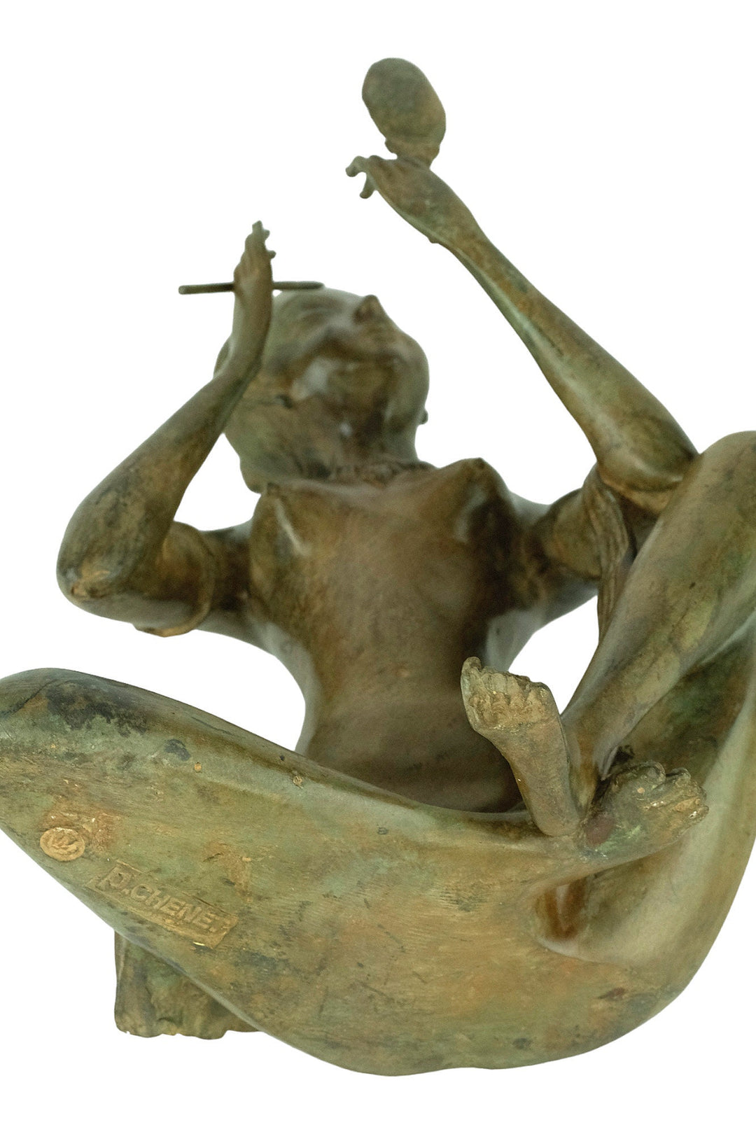 Bronze Sculpture of a Female Putting on Make-Up by the Pierre Chenet Foundry Art Deco Style Bronze Sculpture Art Deco Female Statue Art