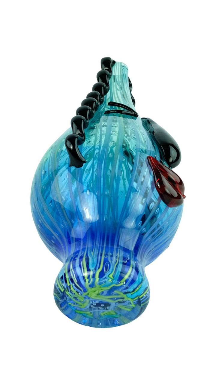 Abstract Glass Vase of a Winking Female with Curly Hair in Murano Style Decorative Vase Art Vase in Picasso Style Unique Vase in Glass