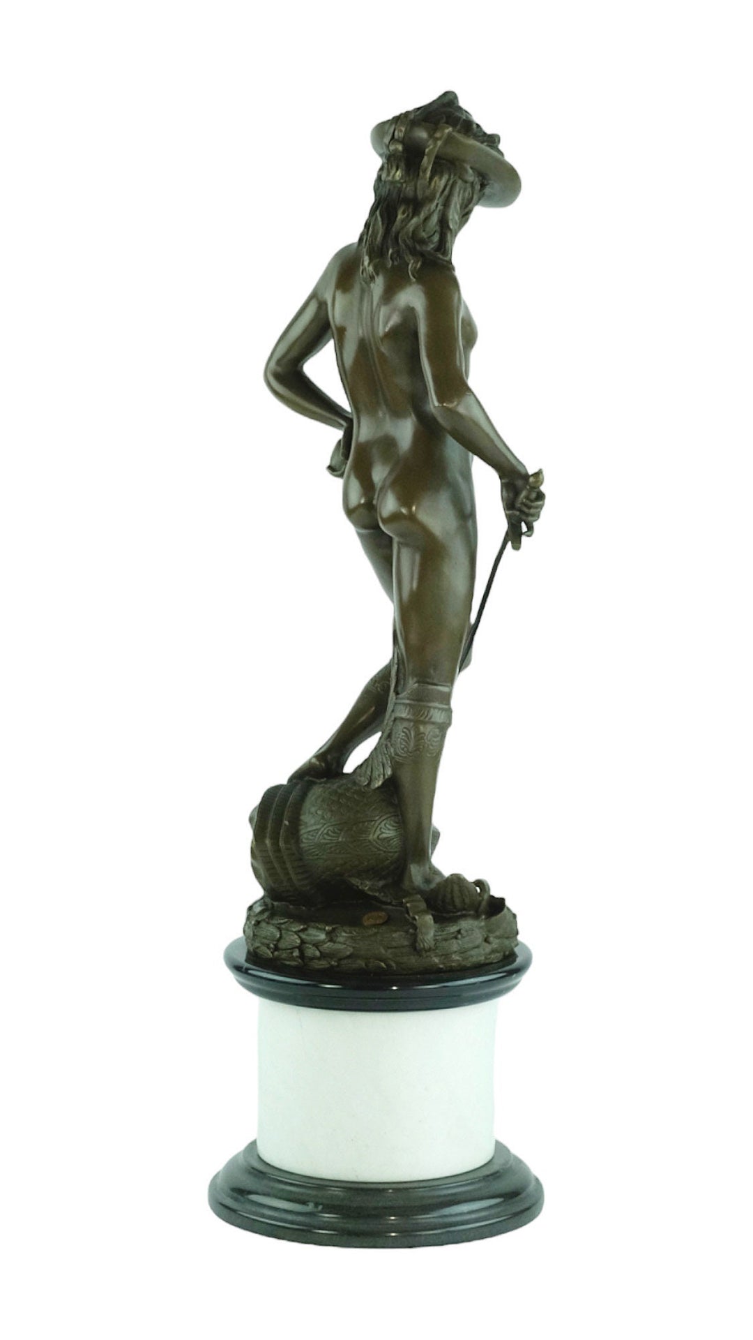 Large Bronze Sculpture of Davids' Victory over Goliath Bronze Mythology Statue Donatello David and Goliath Biblical Bronze Sculpture Art