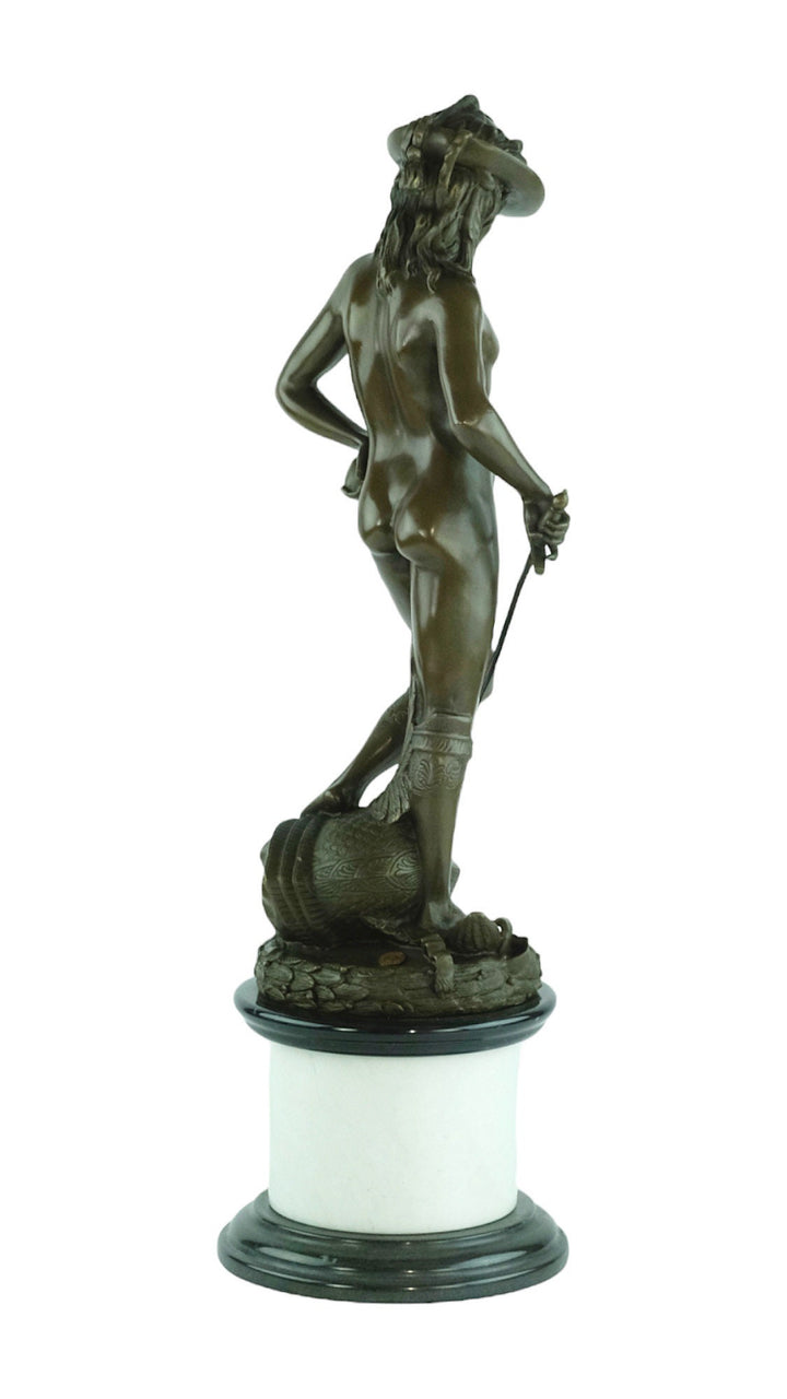 Large Bronze Sculpture of Davids' Victory over Goliath Bronze Mythology Statue Donatello David and Goliath Biblical Bronze Sculpture Art