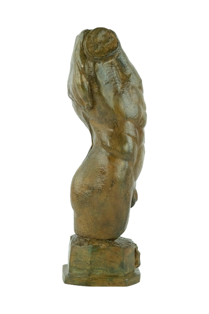 Bronze Male Torso by the Pierre Chenet Foundry Classic Bronze Torso Statue Bronze Male Sculpture Classic Bronze Statue Bronze Bronze Male