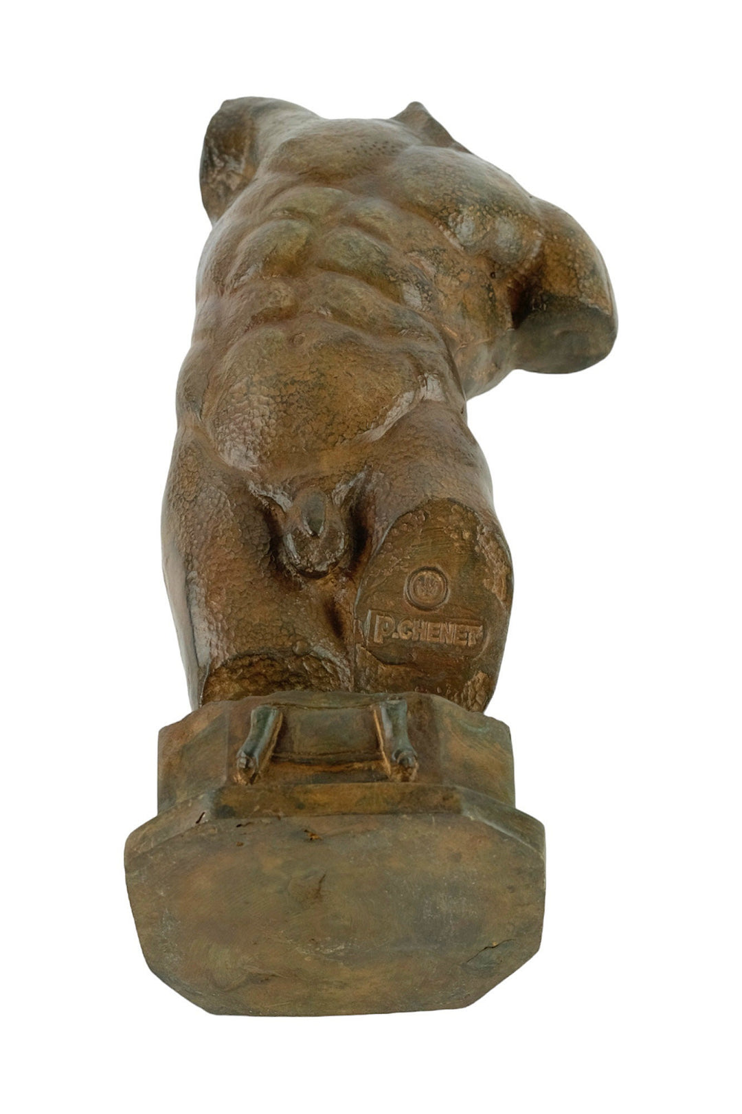 Bronze Male Torso by the Pierre Chenet Foundry Classic Bronze Torso Statue Bronze Male Sculpture Classic Bronze Statue Bronze Bronze Male