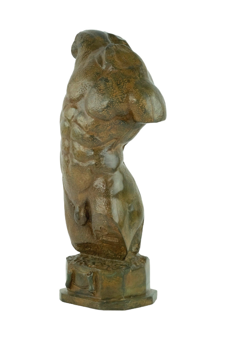Bronze Male Torso by the Pierre Chenet Foundry Classic Bronze Torso Statue Bronze Male Sculpture Classic Bronze Statue Bronze Bronze Male