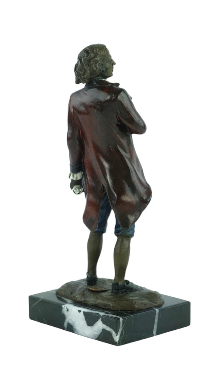 Bronze Sculpture of Chopin with Quill Painted Bronze Statue of Frédéric Chopin Vienna Bronze Figurine Composer Sculpture Chopin Lovers Gift