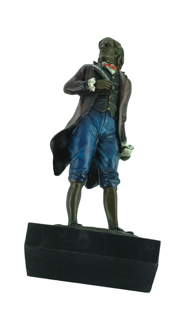 Bronze Sculpture of Chopin with Quill Painted Bronze Statue of Frédéric Chopin Vienna Bronze Figurine Composer Sculpture Chopin Lovers Gift