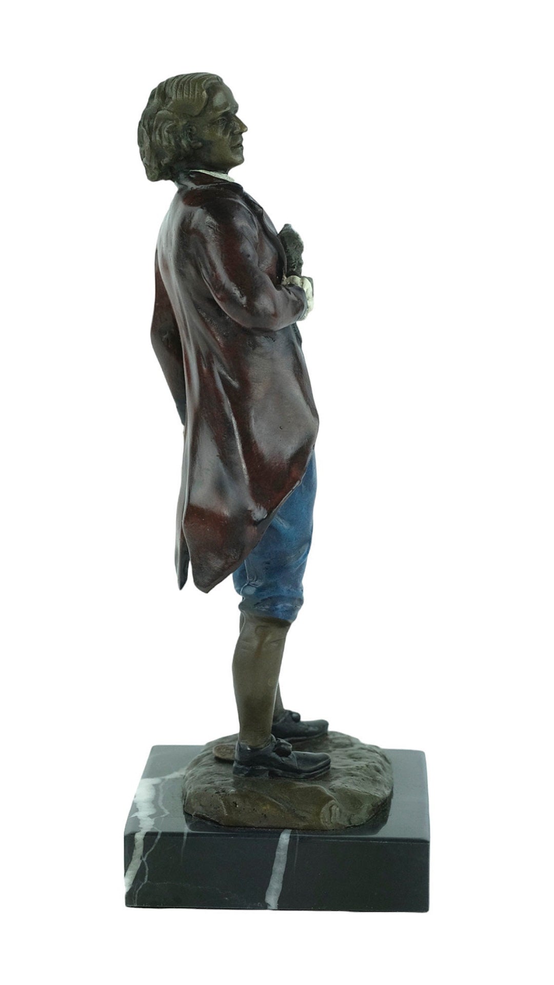 Bronze Sculpture of Chopin with Quill Painted Bronze Statue of Frédéric Chopin Vienna Bronze Figurine Composer Sculpture Chopin Lovers Gift