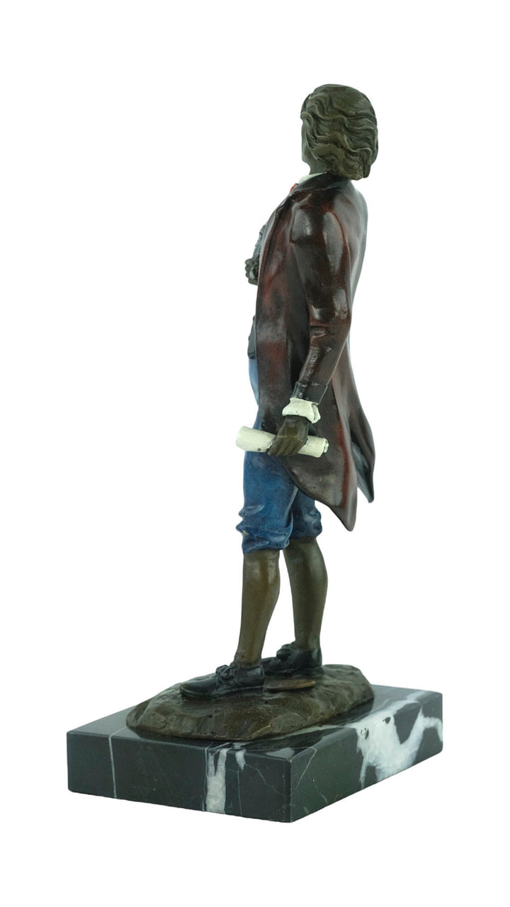 Bronze Sculpture of Chopin with Quill Painted Bronze Statue of Frédéric Chopin Vienna Bronze Figurine Composer Sculpture Chopin Lovers Gift