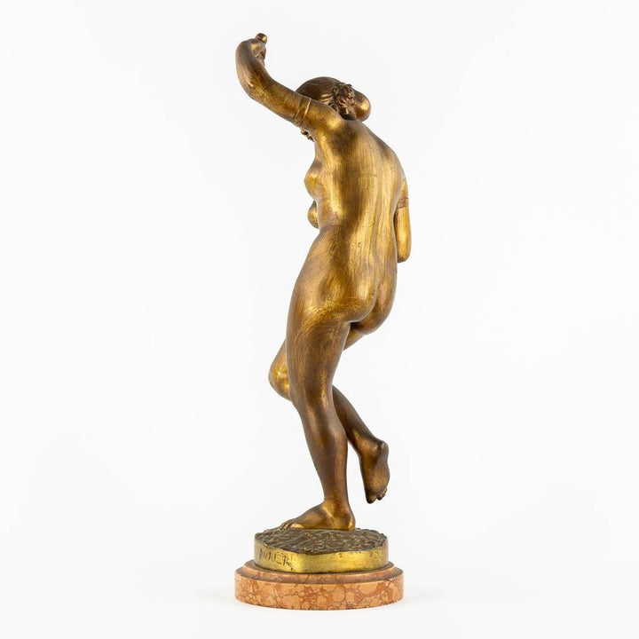 Antique Bronze Sculpture of a Dancing Female with Gould Shakers Bronze Female Statue French Antiques Dancing Female Sculpture Antique Art