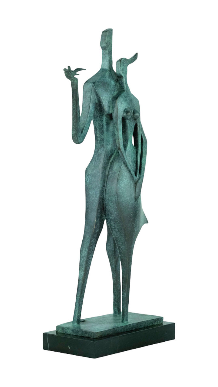 Modern Bronze Couple Sculpture Contemporary Art Statue Abstract Couple Statue Wedding Gift Male and Female Sculpture Cubist Sculpture Love
