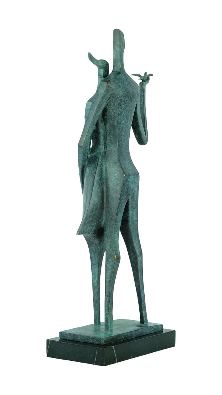 Modern Bronze Couple Sculpture Contemporary Art Statue Abstract Couple Statue Wedding Gift Male and Female Sculpture Cubist Sculpture Love