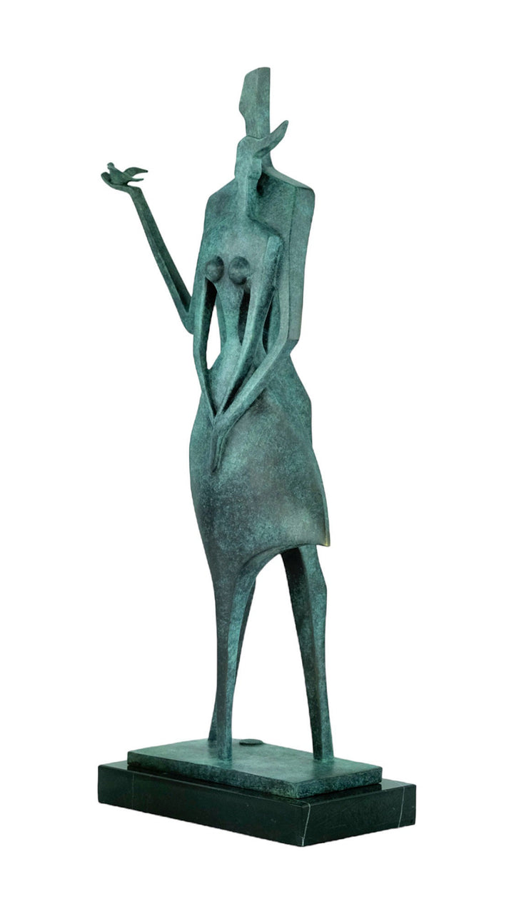 Modern Bronze Couple Sculpture Contemporary Art Statue Abstract Couple Statue Wedding Gift Male and Female Sculpture Cubist Sculpture Love
