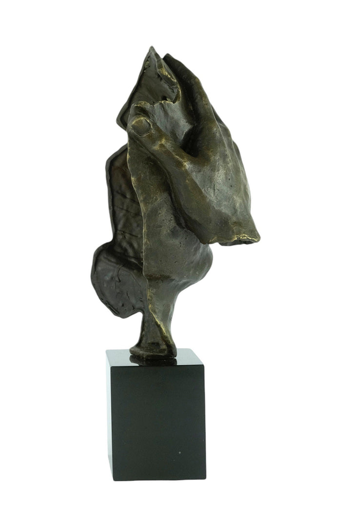 Modern Bronze Sculpture of a Hand Covering a Face Inspired by Salvador Dali Resignation Contemporary Art Statue Bronze Dali Sculpture Art