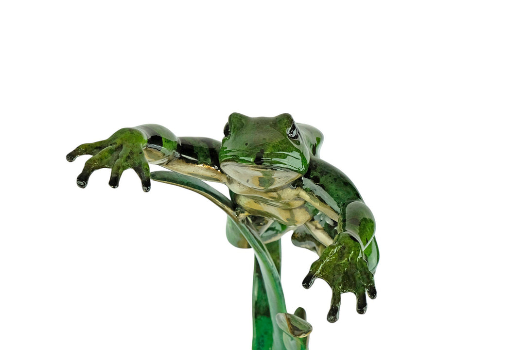 Large Bronze Sculpture of a Leaping Frog Animal Art Statue Jumping Frog Statue Garden Decoration Frog Lovers Gift Frog Sculpture Animal Art