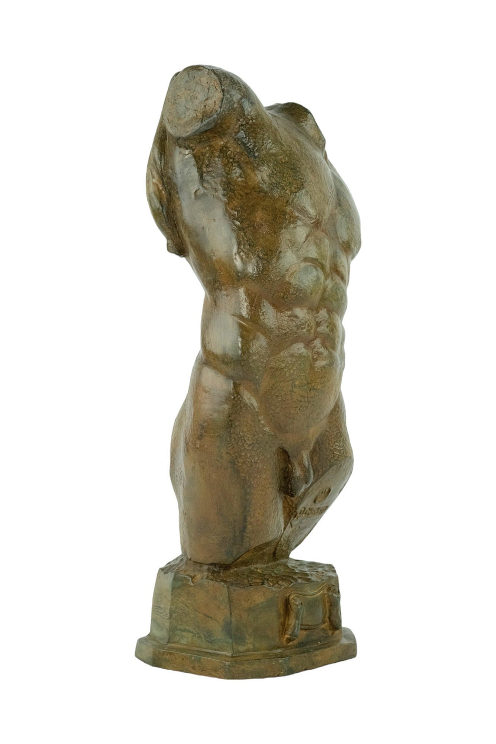 Bronze Male Torso by the Pierre Chenet Foundry Classic Bronze Torso Statue Bronze Male Sculpture Classic Bronze Statue Bronze Bronze Male