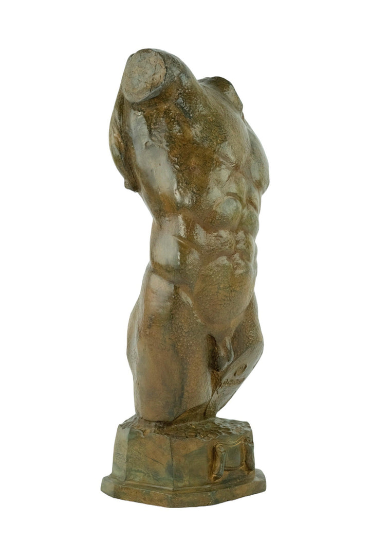 Bronze Male Torso by the Pierre Chenet Foundry Classic Bronze Torso Statue Bronze Male Sculpture Classic Bronze Statue Bronze Bronze Male