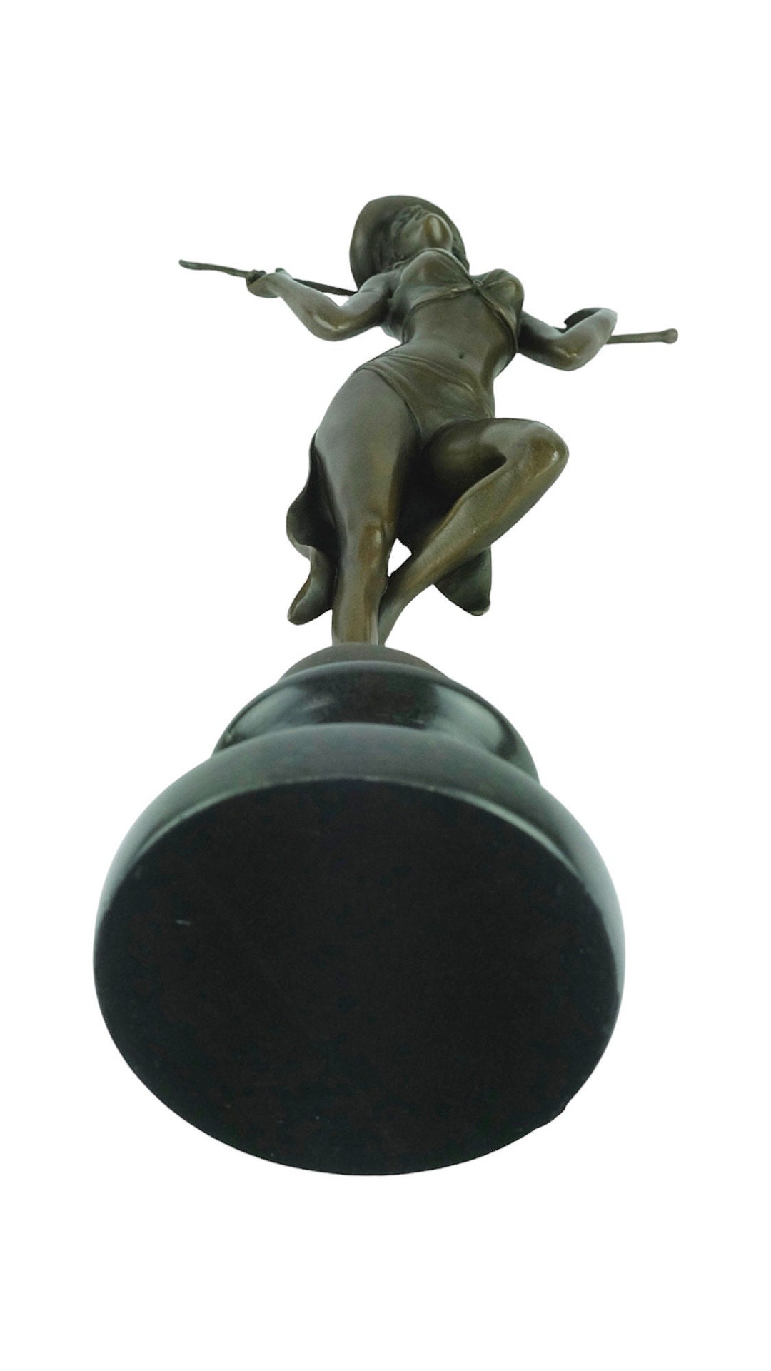 Bronze Sculpture of a Revue Dancer on Heart Shaped Base in Art Deco Style Bronze Dancer Statue Show Dancer Sculpture Dancer Gift Art Deco
