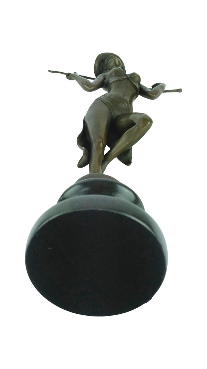 Bronze Sculpture of a Revue Dancer on Heart Shaped Base in Art Deco Style Bronze Dancer Statue Show Dancer Sculpture Dancer Gift Art Deco